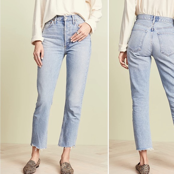 Agolde Riley Cropped Jeans - Picture 2 of 6